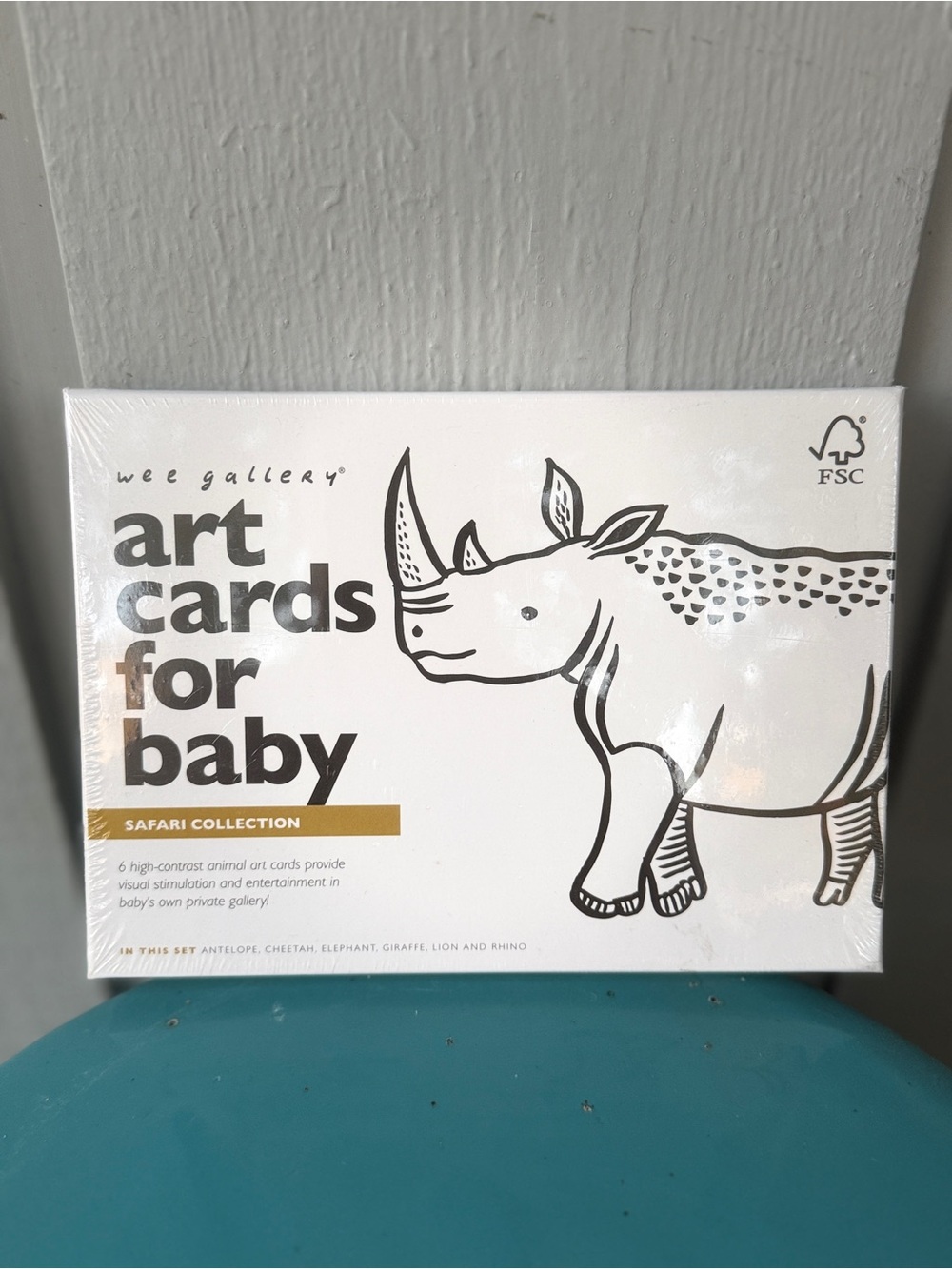 Gallery White and Black 'Art Cards for Baby' Safari Collection
